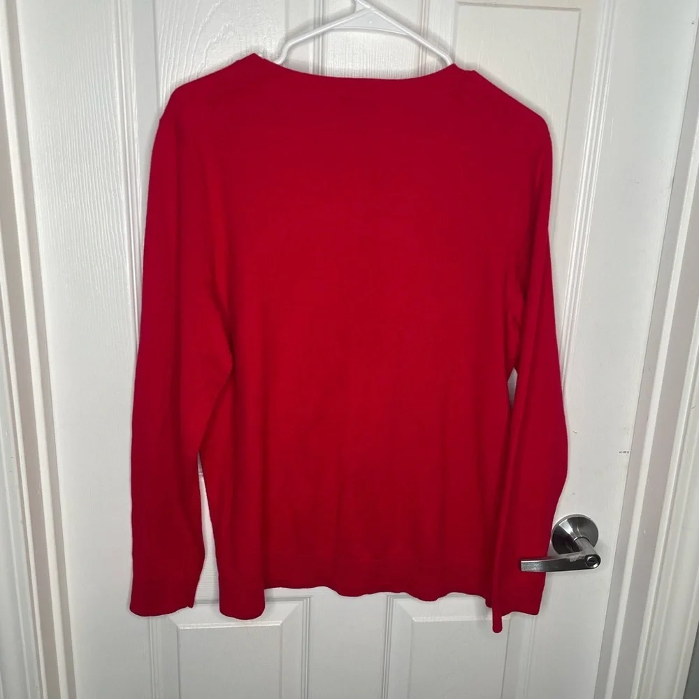 Talbots Supersoft Penguin Crewneck Cashmere Blend Lightweight Preppy Sweater XLP - Picture 3 of 11